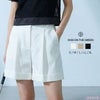 【新作/送料無料】ゴルフウェアレディース裾ロールアップショートパンツ4分丈ボトムスキュロットゴルフ膝上Aライン美脚脚長着痩せ体型カバーストレッチ伸縮Dカン付きウエストゴム上品カジュアル大きいサイズ小さいサイズSMLLL3L