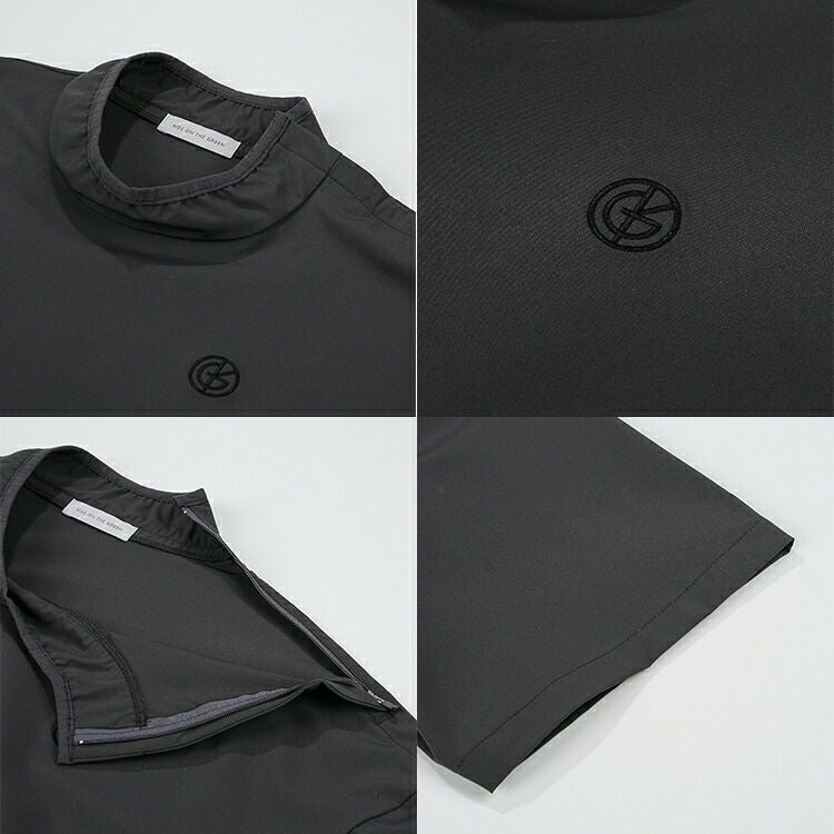 スムーズジップモックネックトップス