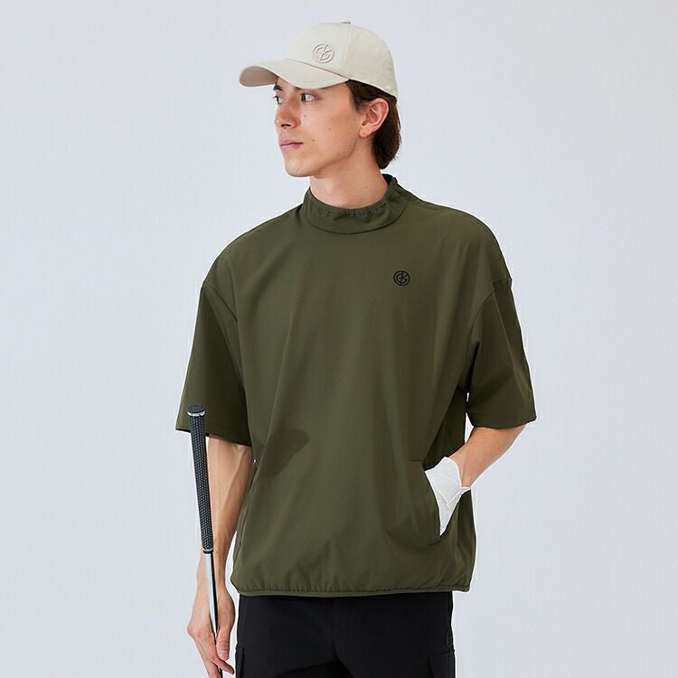 スムーズジップモックネックトップス