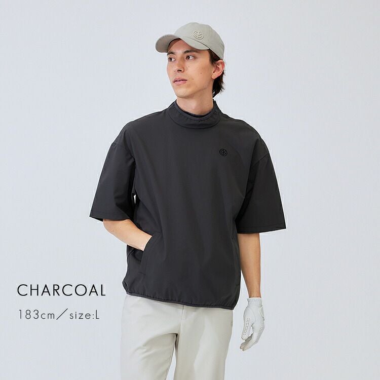 スムーズジップモックネックトップス
