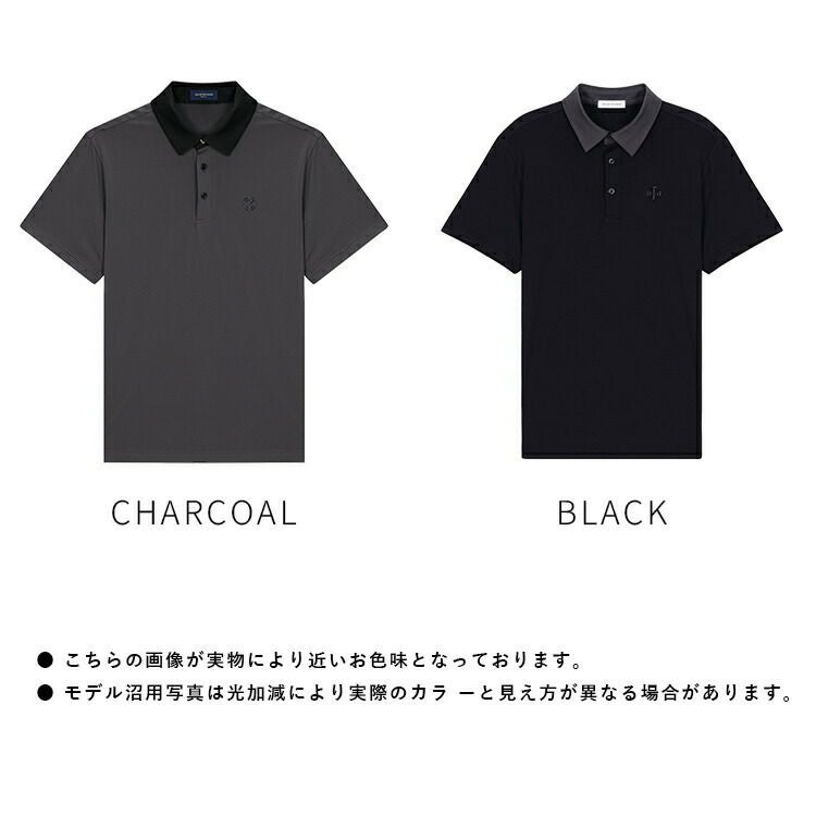 セール30％OFF/送料無料】ゴルフウェア メンズ 半袖 バイカラーポロシャツ