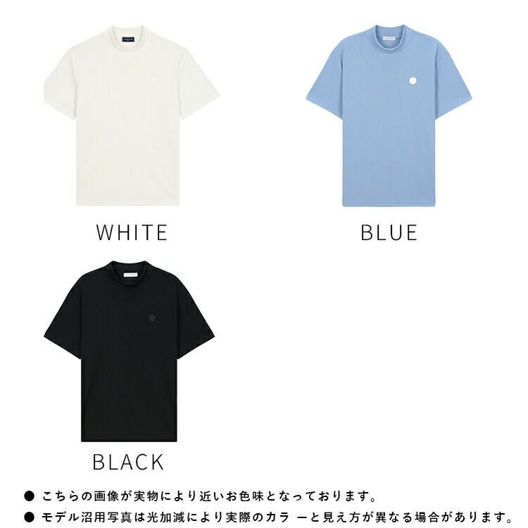 【新作/送料無料】ゴルフウェアメンズ半袖ワッフルモックネックトップス