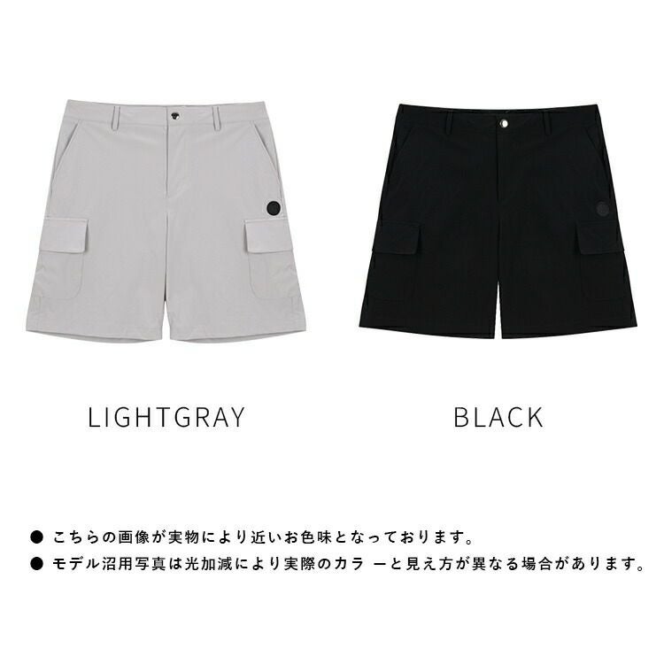 【新作/送料無料】ゴルフウェアメンズパンツナイロンストレッチカーゴハーフパンツ