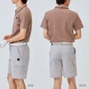 【新作/送料無料】ゴルフウェアメンズパンツナイロンストレッチカーゴハーフパンツ