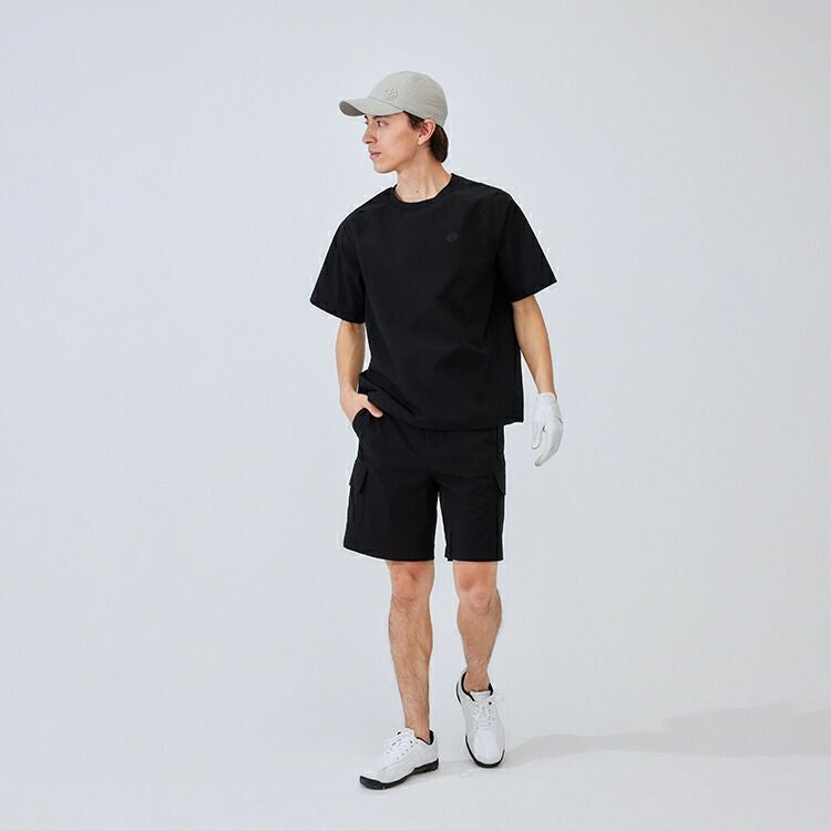 【新作/送料無料】ゴルフウェアメンズパンツナイロンストレッチカーゴハーフパンツ
