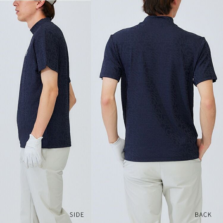 セール30％OFF/送料無料】ゴルフウェア メンズ 半袖 ロゴジャガード