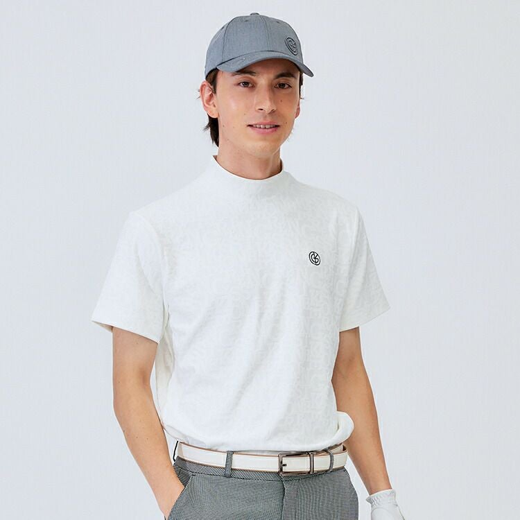 セール30％OFF/送料無料】ゴルフウェア メンズ 半袖 ロゴジャガード