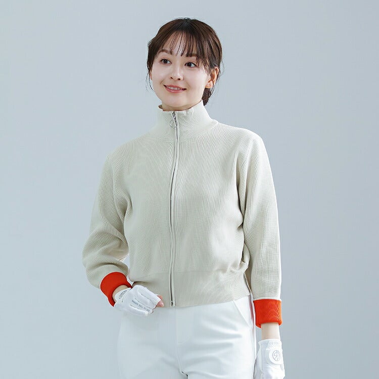 セール45％OFF】ゴルフウェア レディース ジップニット ブルゾン バイ