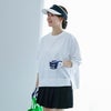 【新作/送料無料】ゴルフウェアレディースクルーネックプルオーバーフリーサイズ定番トップスアウター体型カバースタイルアップスポーツキスオンザグリーン大きいサイズ小さいサイズ