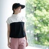 【新作/送料無料】ゴルフウェアレディースモックネック夏配色トップス半袖ハイネック裾スピンドルドローコード絞り調整4597シャツデザインカットソー体型カバーおしゃれ可愛いMLLL